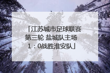 江苏城市足球联赛第三轮 盐城队主场1：0战胜淮安队