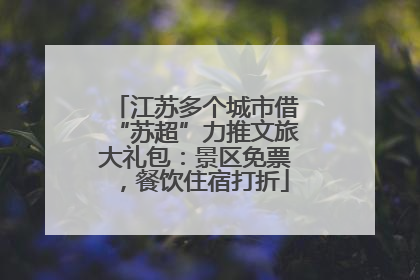 江苏多个城市借“苏超”力推文旅大礼包：景区免票，餐饮住宿打折