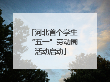 河北首个学生“五一”劳动周活动启动
