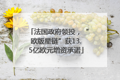 法国政府领投，“欧版星链”获13.5亿欧元增资承诺