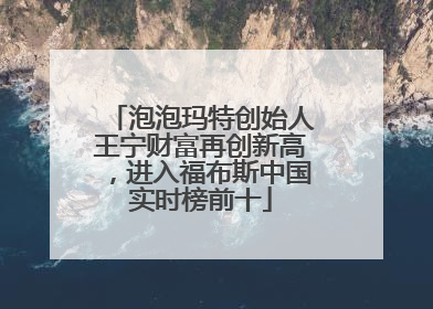 泡泡玛特创始人王宁财富再创新高，进入福布斯中国实时榜前十