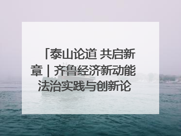 泰山论道 共启新章｜齐鲁经济新动能 法治实践与创新论坛成功举办