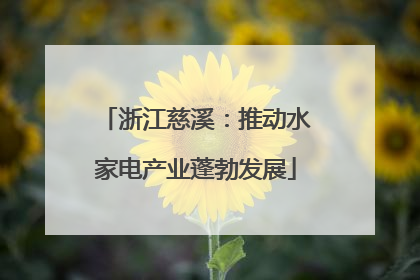 浙江慈溪：推动水家电产业蓬勃发展
