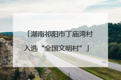 湖南祁阳市丁庙湾村入选“全国文明村”