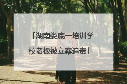 湖南娄底一培训学校老板被立案追责