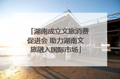 湖南成立文旅消费促进会 助力湖南文旅融入国际市场