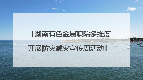 湖南有色金属职院多维度开展防灾减灾宣传周活动