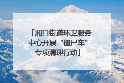 湘口街道环卫服务中心开展“僵尸车”专项清理行动