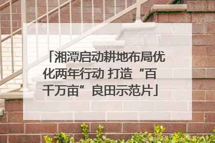 湘潭启动耕地布局优化两年行动 打造“百千万亩”良田示范片