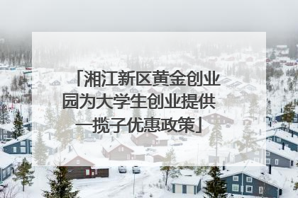 湘江新区黄金创业园为大学生创业提供一揽子优惠政策