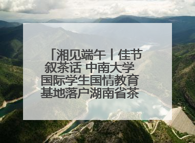 湘见端午丨佳节叙茶话 中南大学国际学生国情教育基地落户湖南省茶叶博物馆