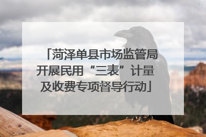 菏泽单县市场监管局开展民用“三表”计量及收费专项督导行动