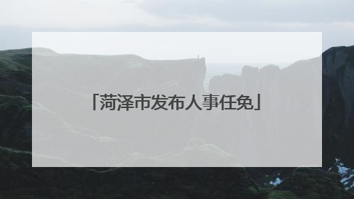 菏泽市发布人事任免
