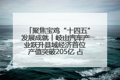 聚焦宝鸡“十四五”发展成就丨岐山汽车产业跃升县域经济首位 产值突破205亿 占规上工业75%