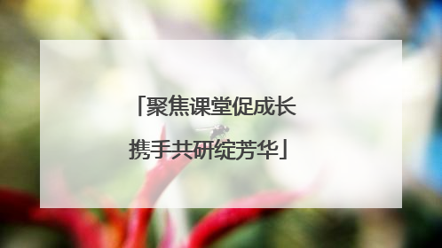聚焦课堂促成长 携手共研绽芳华