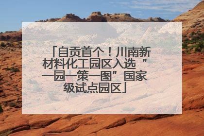 自贡首个！川南新材料化工园区入选“一园一策一图”国家级试点园区