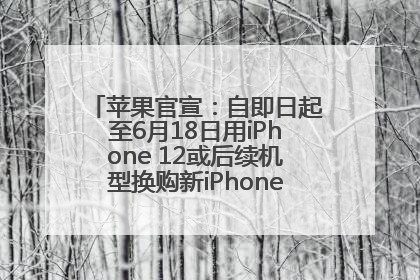 苹果官宣：自即日起至6月18日用iPhone 12或后续机型换购新iPhone，可享额外折抵优惠