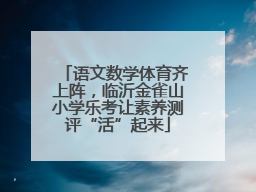 语文数学体育齐上阵，临沂金雀山小学乐考让素养测评“活”起来