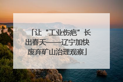 让“工业伤疤”长出春天——辽宁加快废弃矿山治理观察