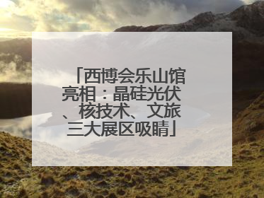 西博会乐山馆亮相：晶硅光伏、核技术、文旅三大展区吸睛