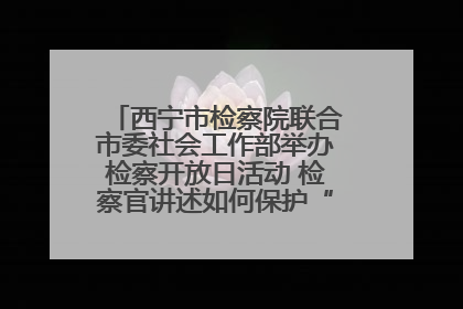 西宁市检察院联合市委社会工作部举办检察开放日活动 检察官讲述如何保护“少年的你”