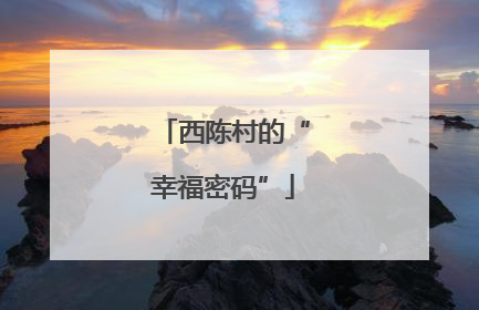 西陈村的“幸福密码”