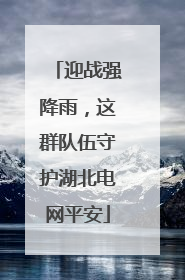 迎战强降雨，这群队伍守护湖北电网平安