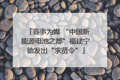 赛事为媒 “中国新能源电池之都”福建宁德发出“求贤令”