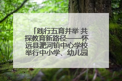 践行五育并举 共探教育新路径——怀远县淝河镇中心学校举行中小学、幼儿园班主任论坛活动