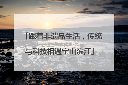 跟着非遗品生活，传统与科技相遇宝山滨江