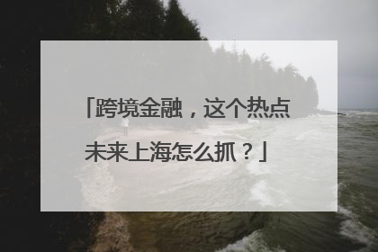 跨境金融，这个热点未来上海怎么抓？