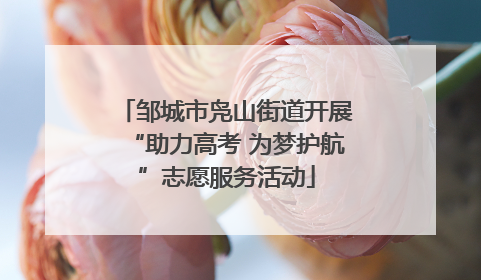 邹城市凫山街道开展“助力高考 为梦护航”志愿服务活动