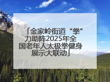 金家岭街道“拳”力助阵2025年全国老年人太极拳健身展示大联动