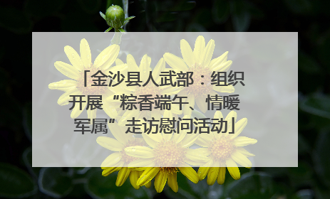 金沙县人武部：组织开展“粽香端午、情暖军属”走访慰问活动