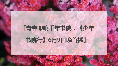 青春叩响千年书院，《少年书院行》6月9日晚首播