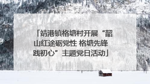 靖港镇格塘村开展“韶山红途砺党性 格塘先锋践初心”主题党日活动