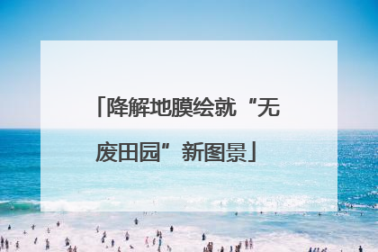 降解地膜绘就“无废田园”新图景