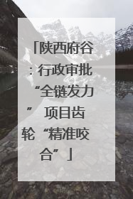 陕西府谷：行政审批“全链发力” 项目齿轮“精准咬合”