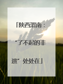 陕西渭南：“了不起的非遗”处处在