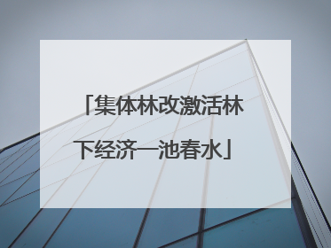 集体林改激活林下经济一池春水