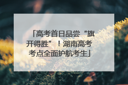 高考首日品尝“旗开得胜”！湖南高考考点全面护航考生