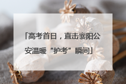 高考首日，直击襄阳公安温暖“护考”瞬间