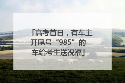 高考首日，有车主开尾号“985”的车给考生送祝福