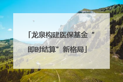 龙泉构建医保基金“即时结算”新格局