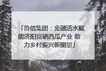 鲁信集团：金融活水赋能济阳富硒西瓜产业 助力乡村振兴新图景