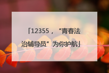 12355，“青春法治辅导员”为你护航
