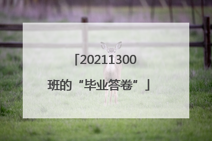 20211300班的“毕业答卷”
