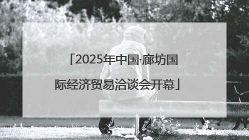 2025年中国·廊坊国际经济贸易洽谈会开幕