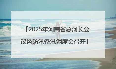 2025年河南省总河长会议暨防汛备汛调度会召开