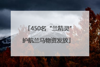 450名“兰精灵”护航兰马物资发放
